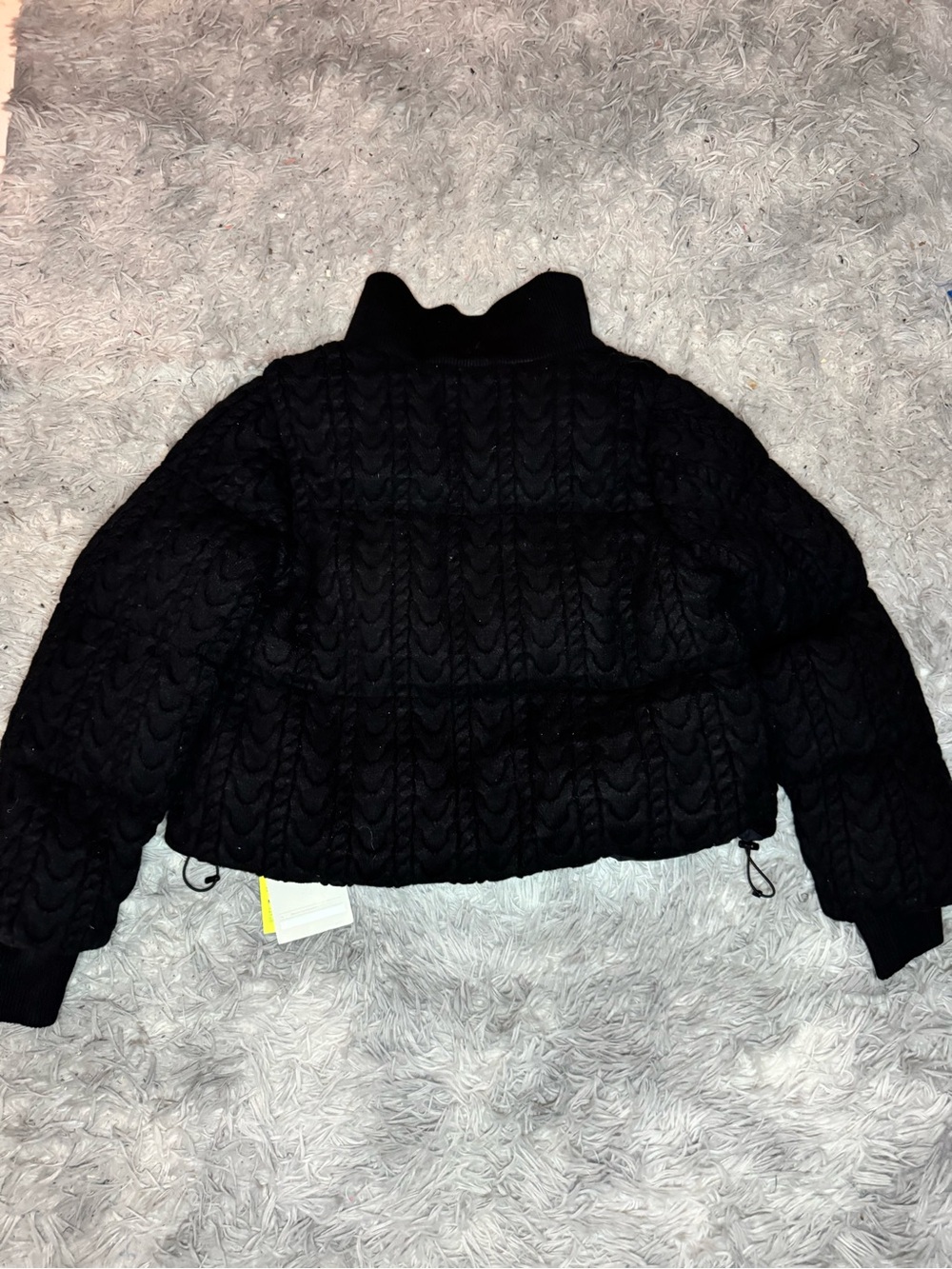 All In Motion Women’s Cable Knit Puffer Jacket - Black Size Medium NWT - Picture 11 of 11